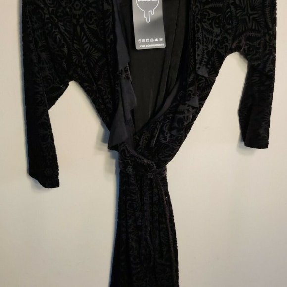 BlackMilk - Burned Velvet Wrap Dress - Limited - Picture 6 of 7